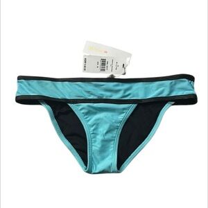 PILYQ Dreamy Blue piped banded full back bikini swim bottom size small